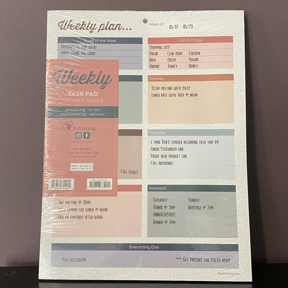 Weekly Task Pad, Magnetic List Pad, and Sudoku Puzzles Trio Pack - Picture 2 of 7